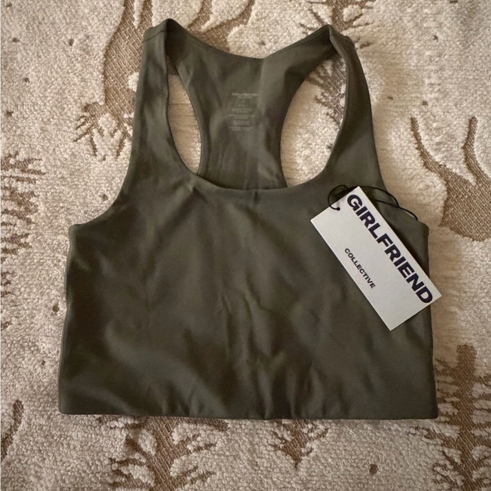 Girlfriend Collective Sage Green Activewear Top - NWT